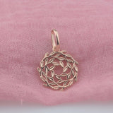 FJ Women 585 Rose Circle Pendant Chains Necklace