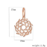 FJ Women 585 Rose Circle Pendant Chains Necklace