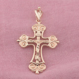 FJ Women 585 Rose Cross Pendant Chains