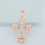 FJ Women 585 Rose Cross Pendant Chains