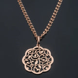 FJ Women 585 Rose Flowers Pendant Chain Gift