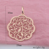 FJ Women 585 Rose Flowers Pendant Chain Gift