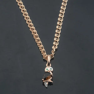 FJ Animal 585 Owl Pendant Necklace