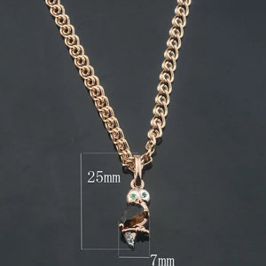 FJ Animal 585 Owl Pendant Necklace