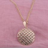 FJ Women Girls 585 Rose Pendant Necklace