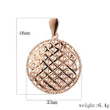 FJ Women Girls 585 Rose Pendant Necklace