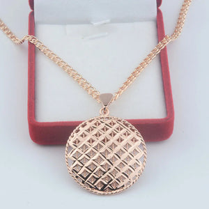 FJ Women Girls 585 Rose Pendant Necklace