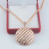FJ Women Girls 585 Rose Pendant Necklace