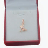 FJ 585 Rose Light Crystal Dragonfly Pendant Necklace