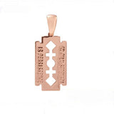 FJ 585 Rose Square Letter Pendant Chains Jewelry