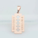 FJ 585 Rose Square Letter Pendant Chains Jewelry