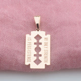 FJ 585 Rose Square Letter Pendant Chains Jewelry