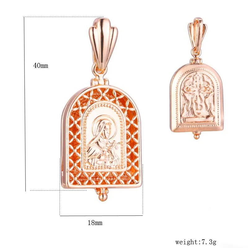FJ Religion Pendant Necklace - Openable Moscow Matron Pendant