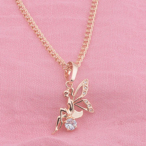 FJ Women's 585 Rose CZ Pendant Chains
