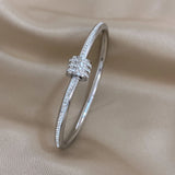 Rhinestone Beadeds Steel Bangles Bracelets for Women Girls