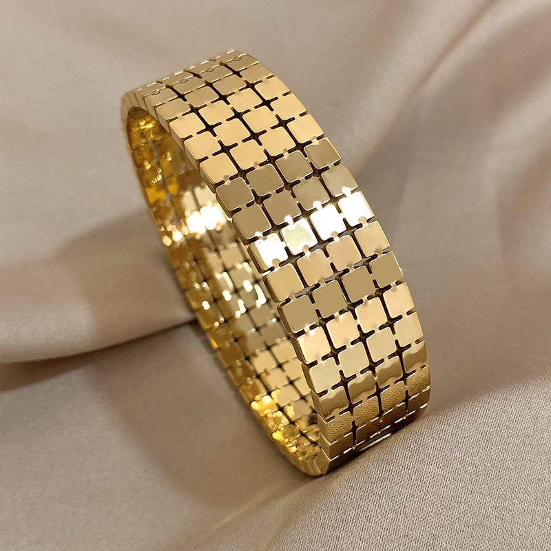 316L Stainless Steel Square Bangle Y2k Jewelry