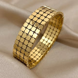 316L Stainless Steel Square Bangle Y2k Jewelry