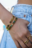 Colorful Crystal Rectangle Bangles for Women