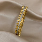 316L Stainless Steel Zircon Silver Bangles Bracelets for Women