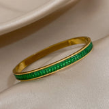 Zircon Stainless Steel Bangles Bracelets for Women Charm
