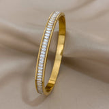 Zircon Stainless Steel Bangles Bracelets for Women Charm