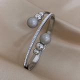 Stainless Steel Bangles Bracelets Women Accessories