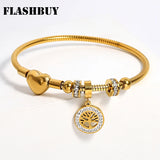 Tree Of Life Charm Stainless Steel Bracelet Bangle Jewelry Gift