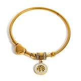 Tree Of Life Charm Stainless Steel Bracelet Bangle Jewelry Gift