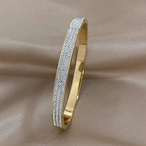 Rhinestone Stainless Steel Bangles Bracelets Waterproof Gift