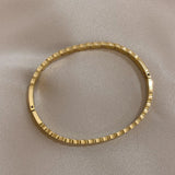 Zircon Roman Numerals Stainless Steel Bangles Waterproof Jewelry