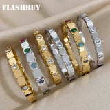 Zircon Stainless Steel Bangles for Women