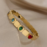Zircon Stainless Steel Bangles for Women