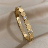 Zircon Stainless Steel Bangles for Women