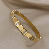 Zircon Stainless Steel Bangles for Women