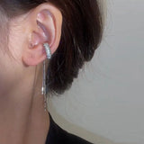 Long Tassel Earrings C Type Drill Ear Clip Earrings for Women