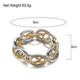 Chunky Twist Chain Bracelet Punk Statement Jewelry