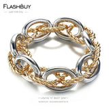 Chunky Twist Chain Bracelet Punk Statement Jewelry