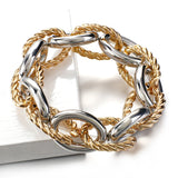 Chunky Twist Chain Bracelet Punk Statement Jewelry