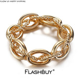 Chunky Twist Chain Bracelet Punk Statement Jewelry