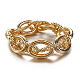 Chunky Twist Chain Bracelet Punk Statement Jewelry