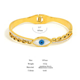 Shell Evil Eye Stainless Steel Bangles Bracelets for Women Charm