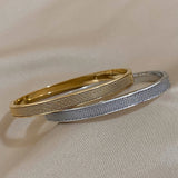 Silver Stainless Steel Bangles Bracelets 18K Plate Accessories