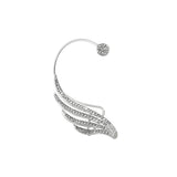 Angel Wing Rhinestone Earrings Arc Ear Hanging Clip for Women