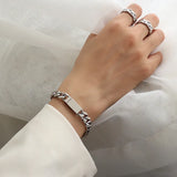 Flat Cuban Chain Bracelet Women Magnet Wrap Bangle