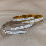 Rhinestone Stainless Steel Bangles Bracelets Women Gift
