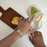 316L Stainless Steel Zircon Bangles Bracelets for Women
