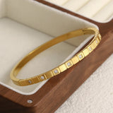 316L Stainless Steel Zircon Bangles Bracelets for Women