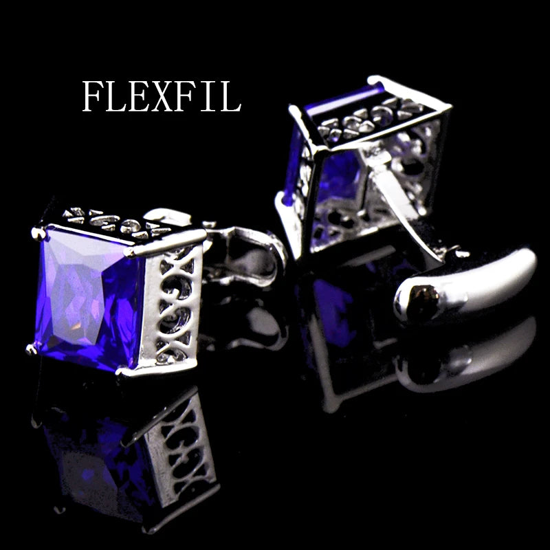 Crystal Cufflink for Men's Shirt Cuffs - Wedding Accessories