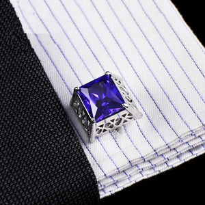 Crystal Cufflink for Men's Shirt Cuffs - Wedding Accessories
