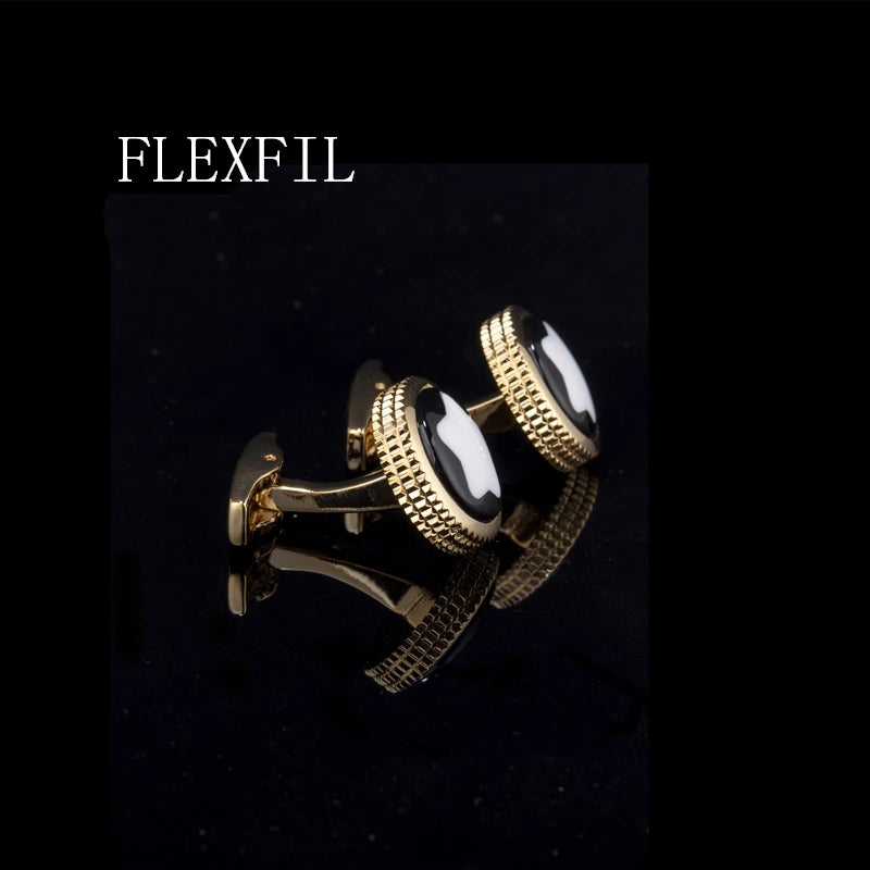 Men's High Round Wedding Cufflinks Abotoaduras Gemelos